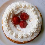 市販のシフォンケーキで☆簡単ミニ苺ケーキ